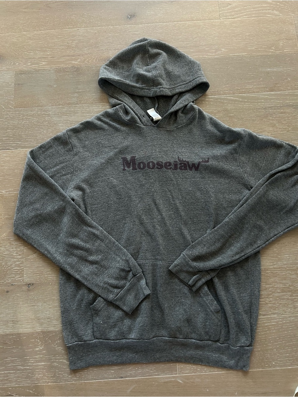 Moosejaw Charcoal Gray Hooded Pullover Sweatshirt